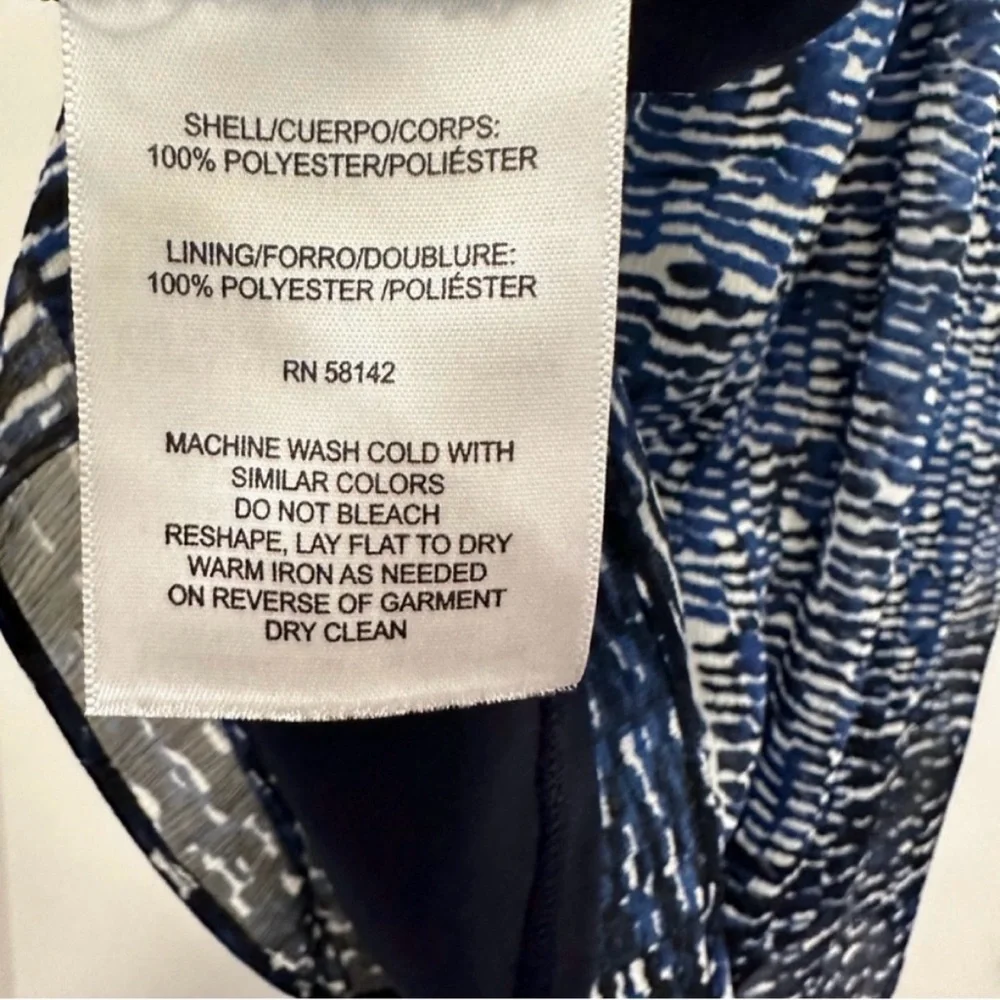 🦋Blue, Black, and White LONDON TIMES Sleeveless Dress - Size 14